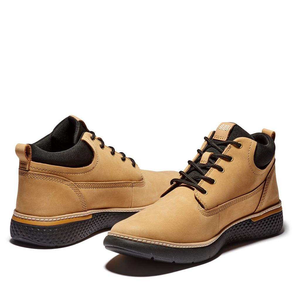 Timberland Chukka Μποτακια Ανδρικα Καφε/Μαυρα - Cross Mark Better Δερματινα - Greece 9706428-XD